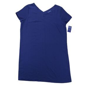 Apt. 9 Women's XL Noah Navy Blue V-Neck Short Sleeve Shift Dress NWT